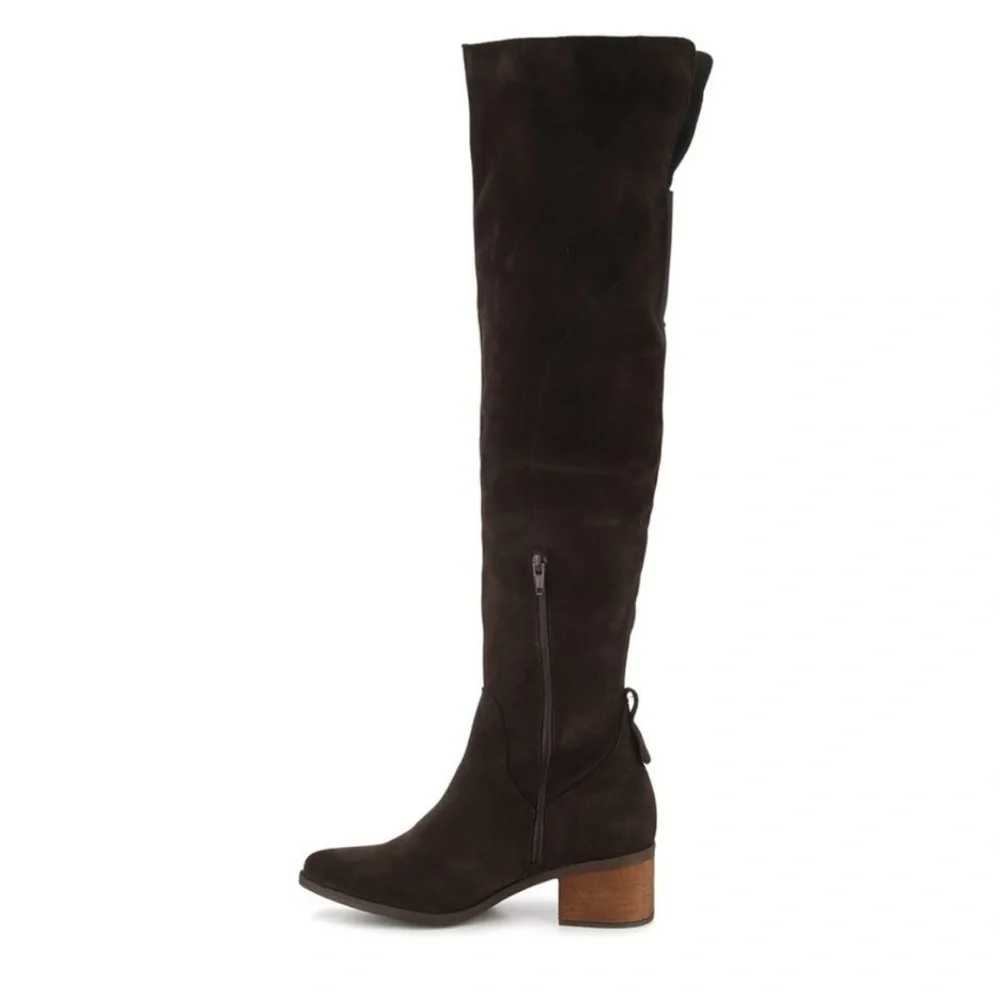 Steve Madden Purly Boots Brown Suede Over The Knee Tall‎ Boot Womens sz 6